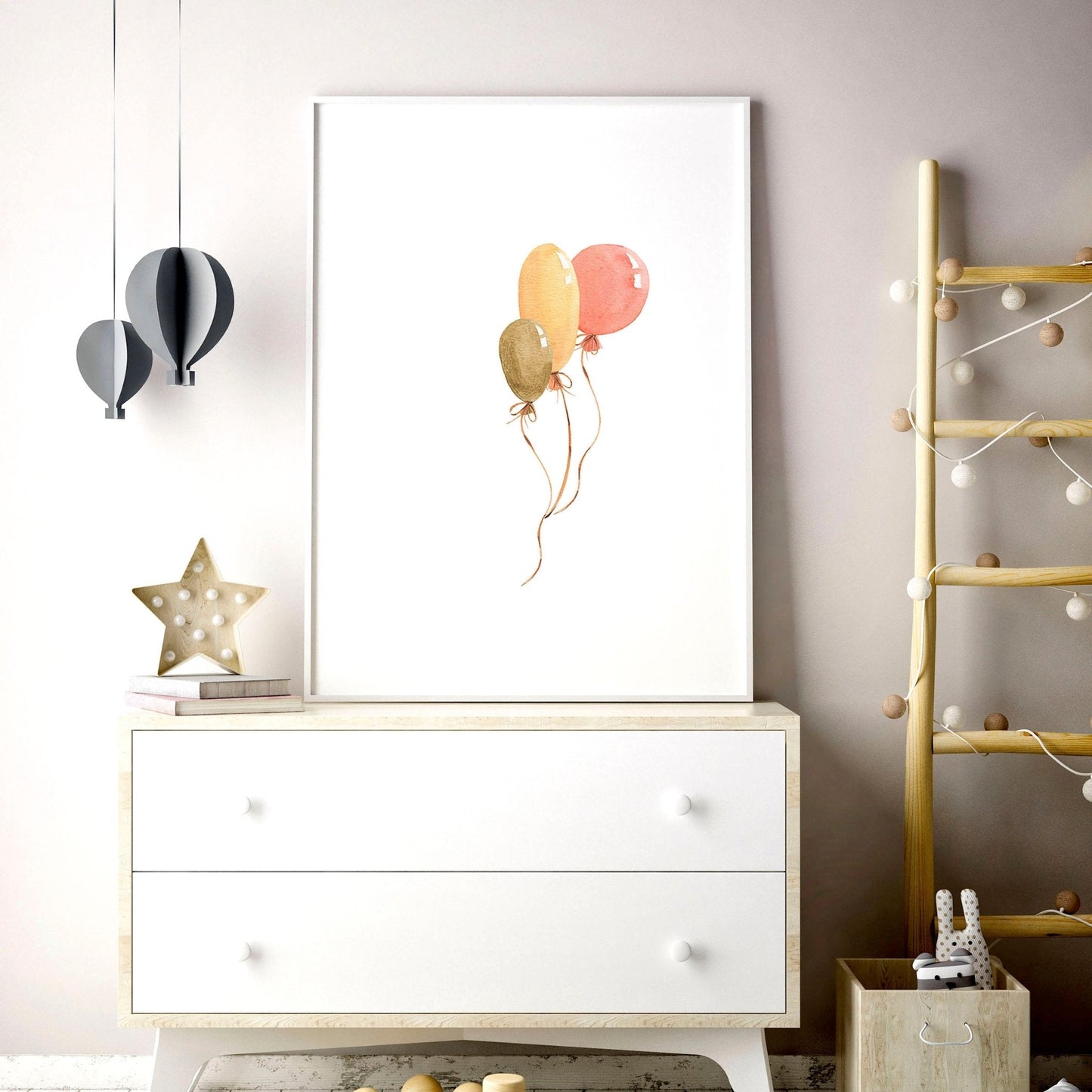 Safari Boho | Juego de 3 láminas de arte mural para habitación infantil