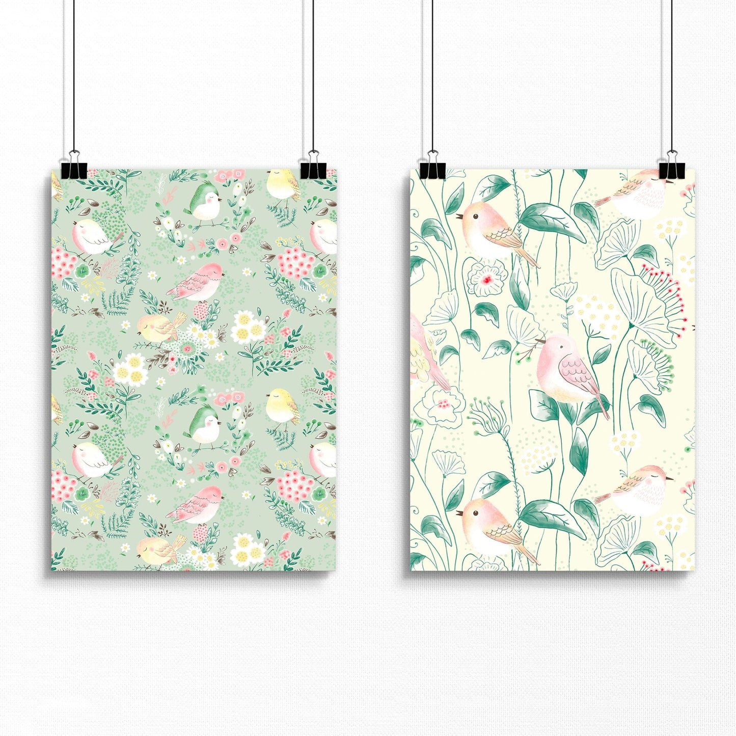 Whispering Woods | Set of 2 Woodland Nursery Wall Art Prints