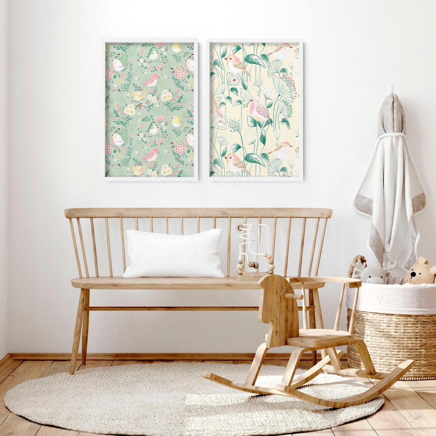 Whispering Woods | Set of 2 Woodland Nursery Wall Art Prints