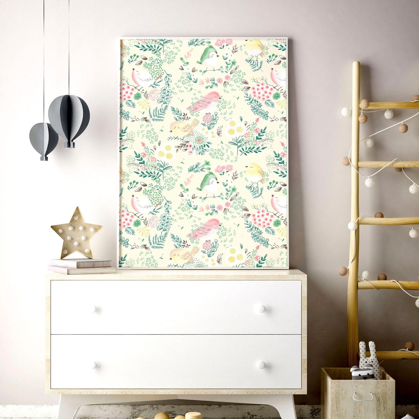 Woodland Nursery Wall Art | Set of 2 Prints for Girls
