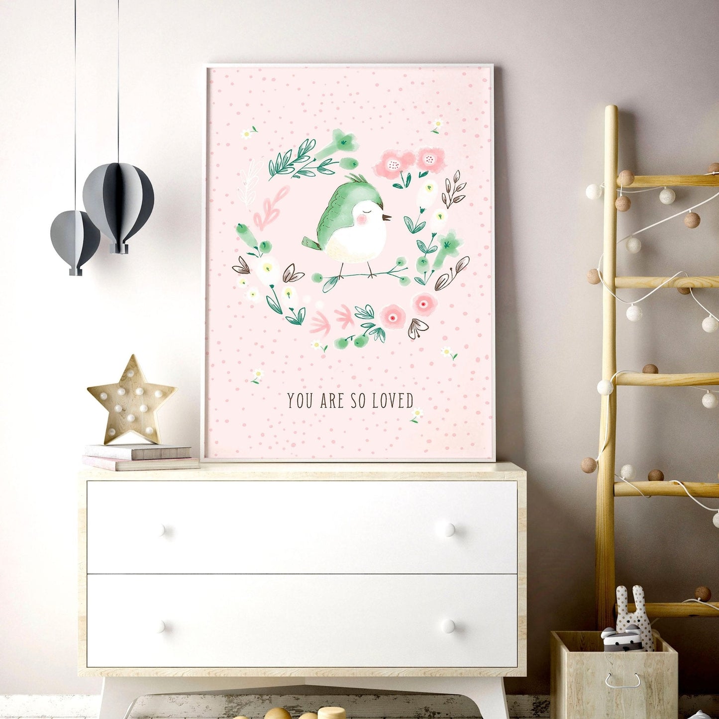 Woodland Nursery Wall Art | Set of 2 Prints for Girls