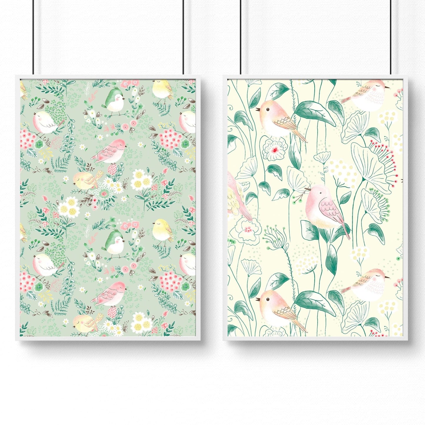Whispering Woods | Set of 2 Woodland Nursery Wall Art Prints