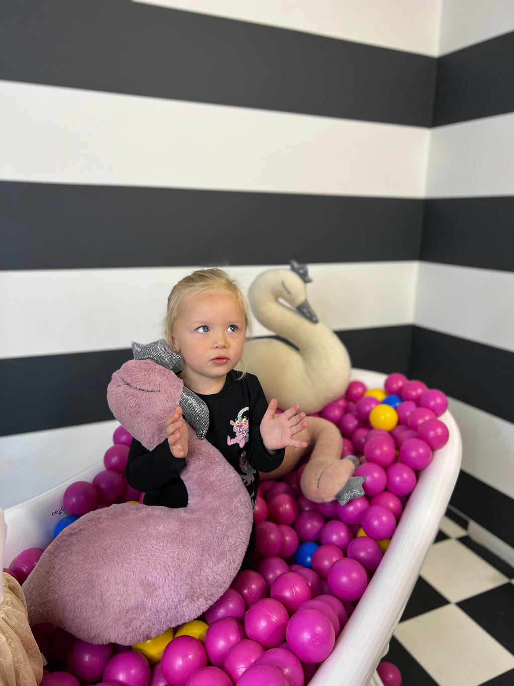 Handmade Flamingo Soft Toy – 45cm Plush Doll with Crown | Llama Wool Blend | Gift for Girls | From Lithuania