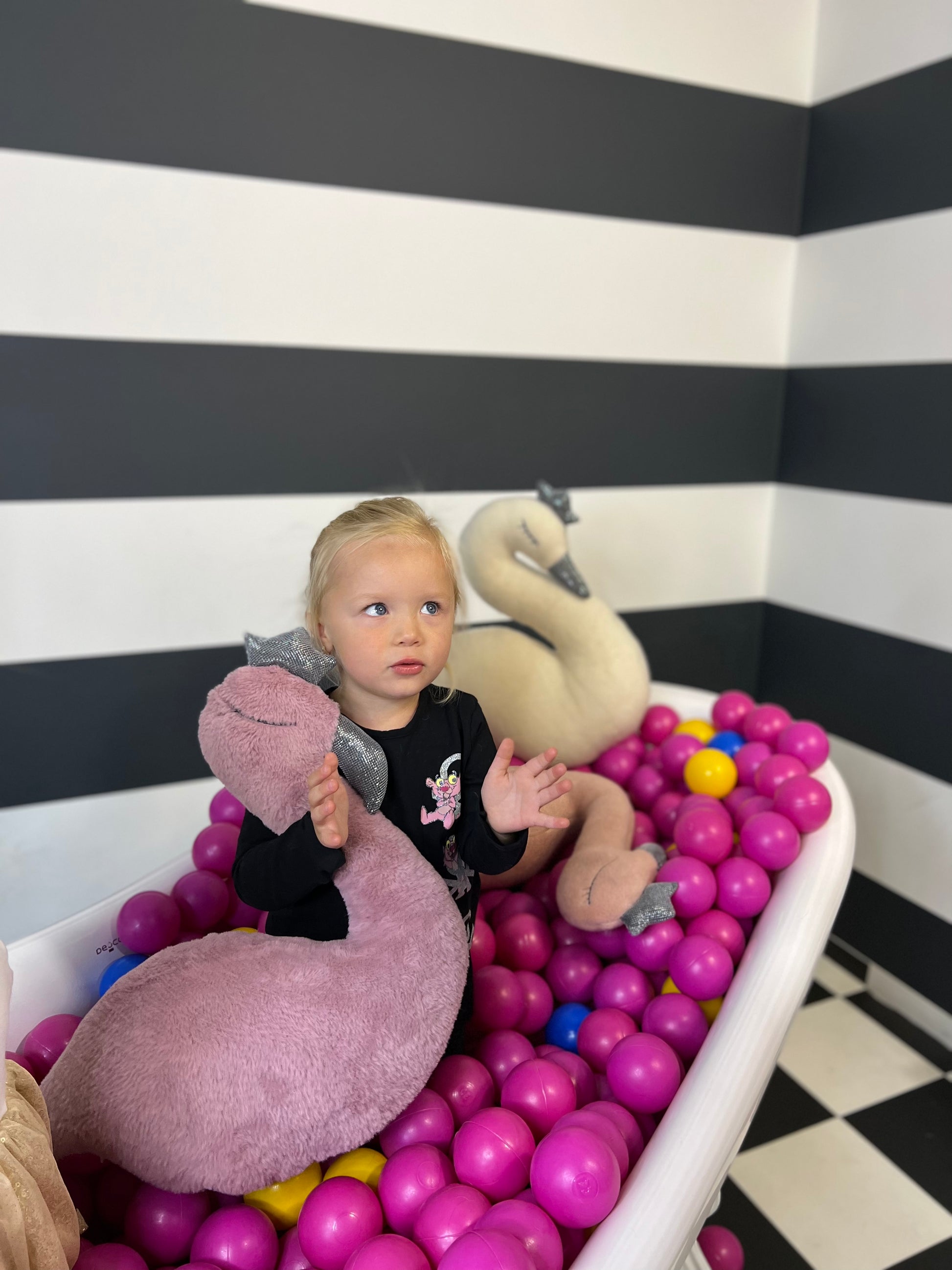 Handmade Flamingo Soft Toy – 45cm Plush Doll with Crown | Llama Wool Blend | Gift for Girls | From Lithuania