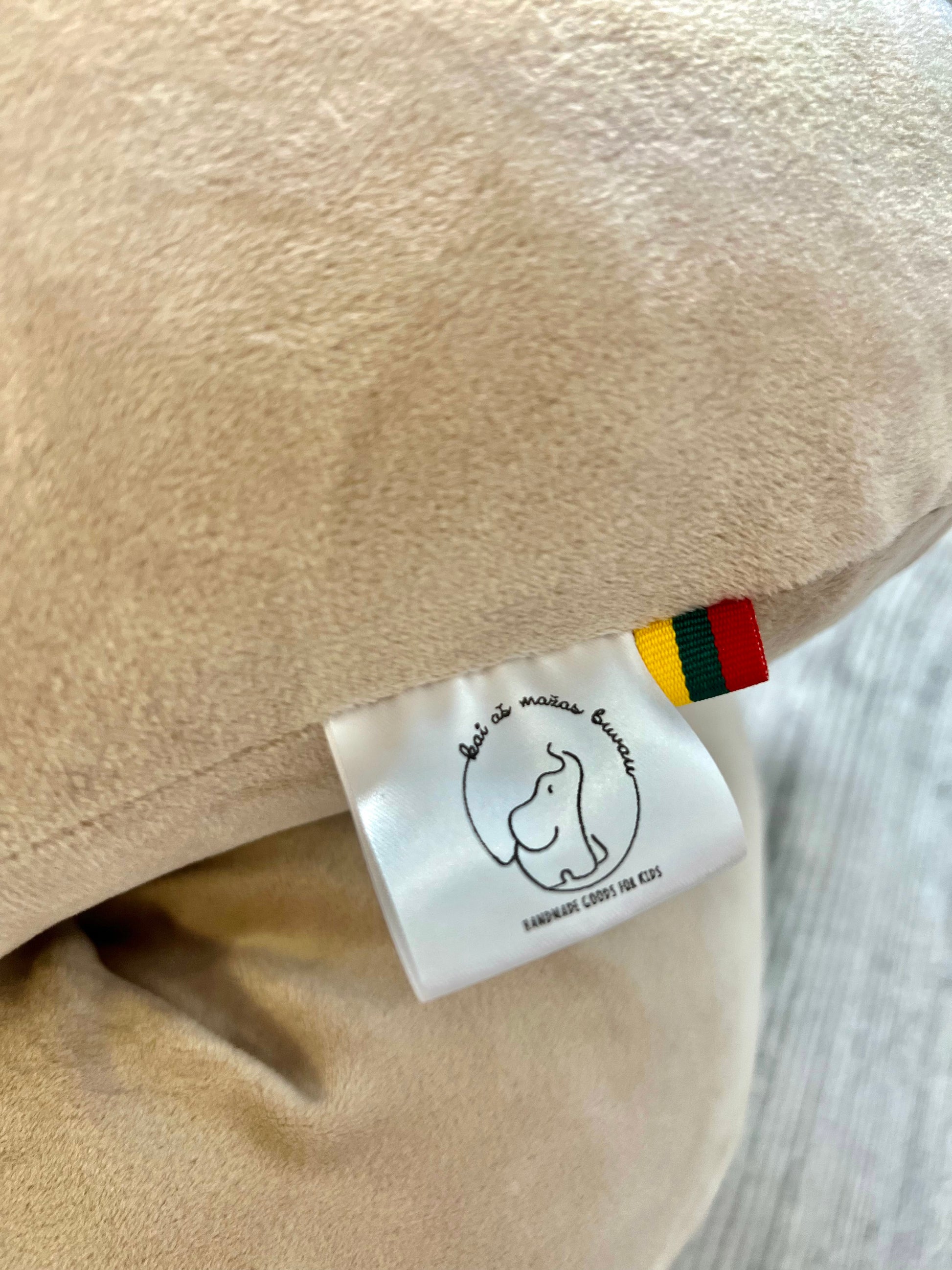 XXL Wingless Pegasus Soft Toy – 90cm Cappuccino Velvet Nursery Decor | Handmade Guardian Gift | Crown Detail