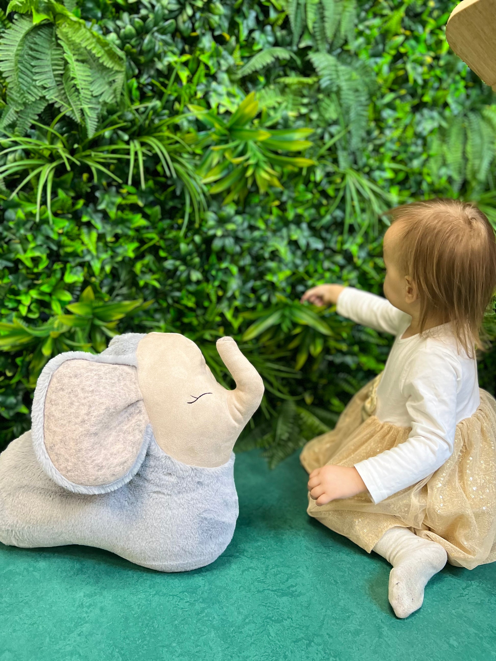 Handmade Elephant Soft Toy-Pillow – 45cm Plush Grey Cushion | Symbol of Good Luck | From Lithuania