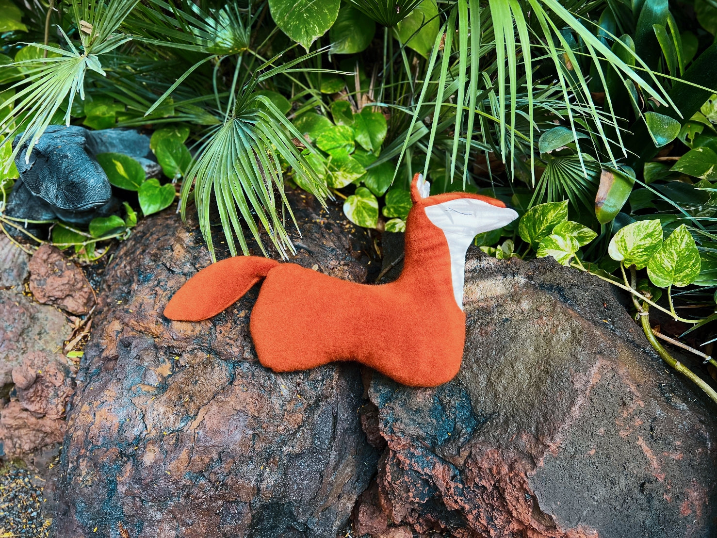 Handmade Fox Soft Toy-Pillow – 50cm Plush Cushion | Red Woodland Animal | Llama Wool Blend | From Lithuania