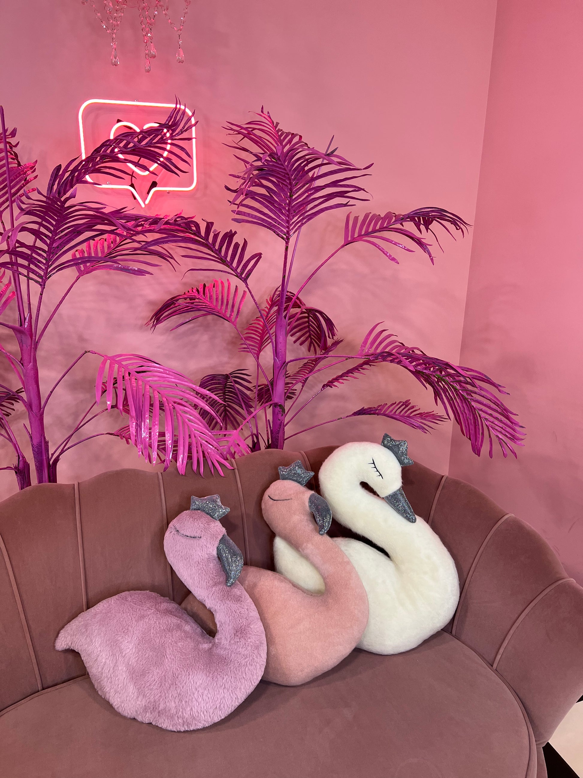 Handmade Flamingo Soft Toy – 45cm Plush Doll with Crown | Llama Wool Blend | Gift for Girls | From Lithuania