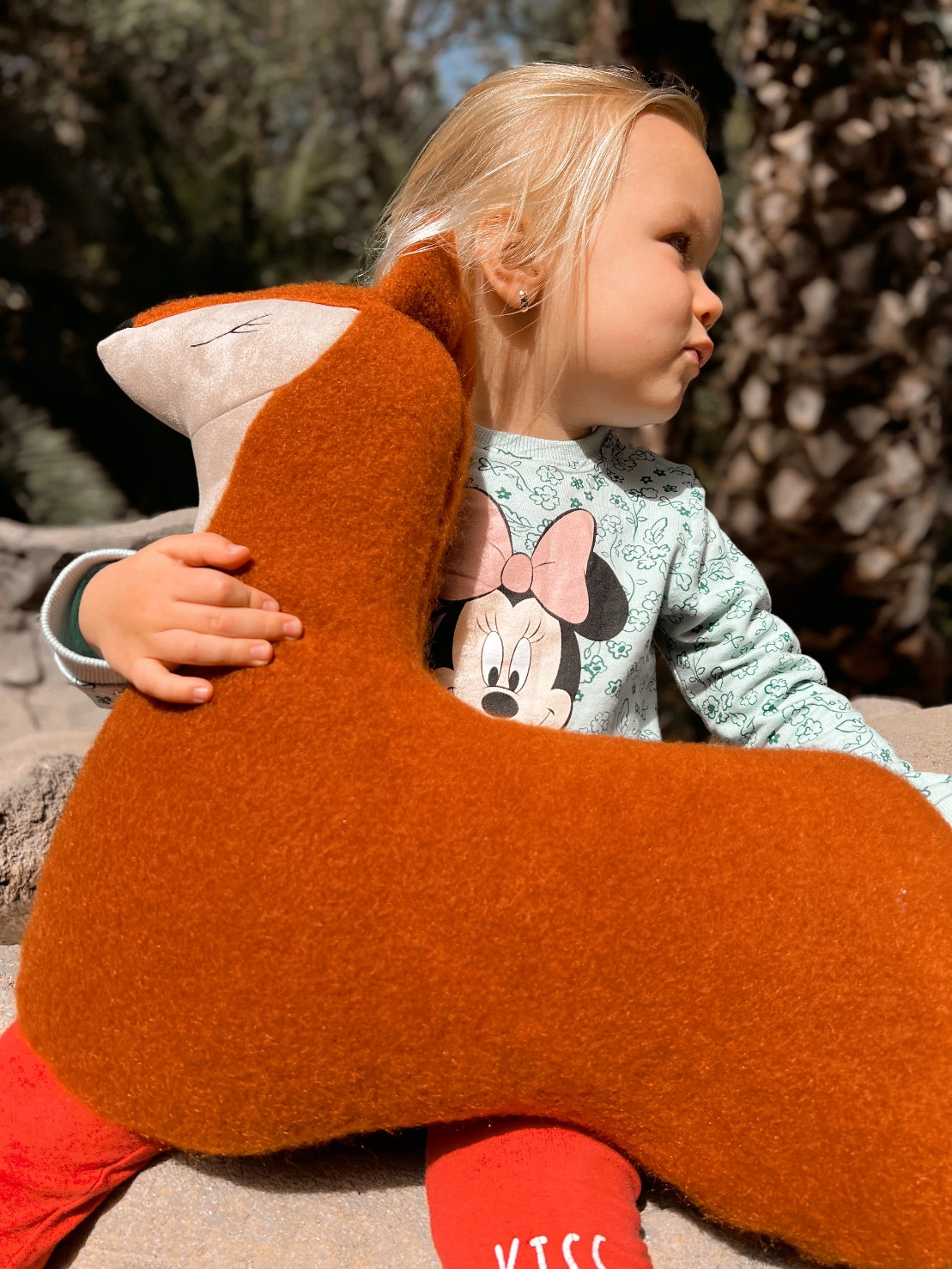 Handmade Fox Soft Toy-Pillow – 50cm Plush Cushion | Red Woodland Animal | Llama Wool Blend | From Lithuania