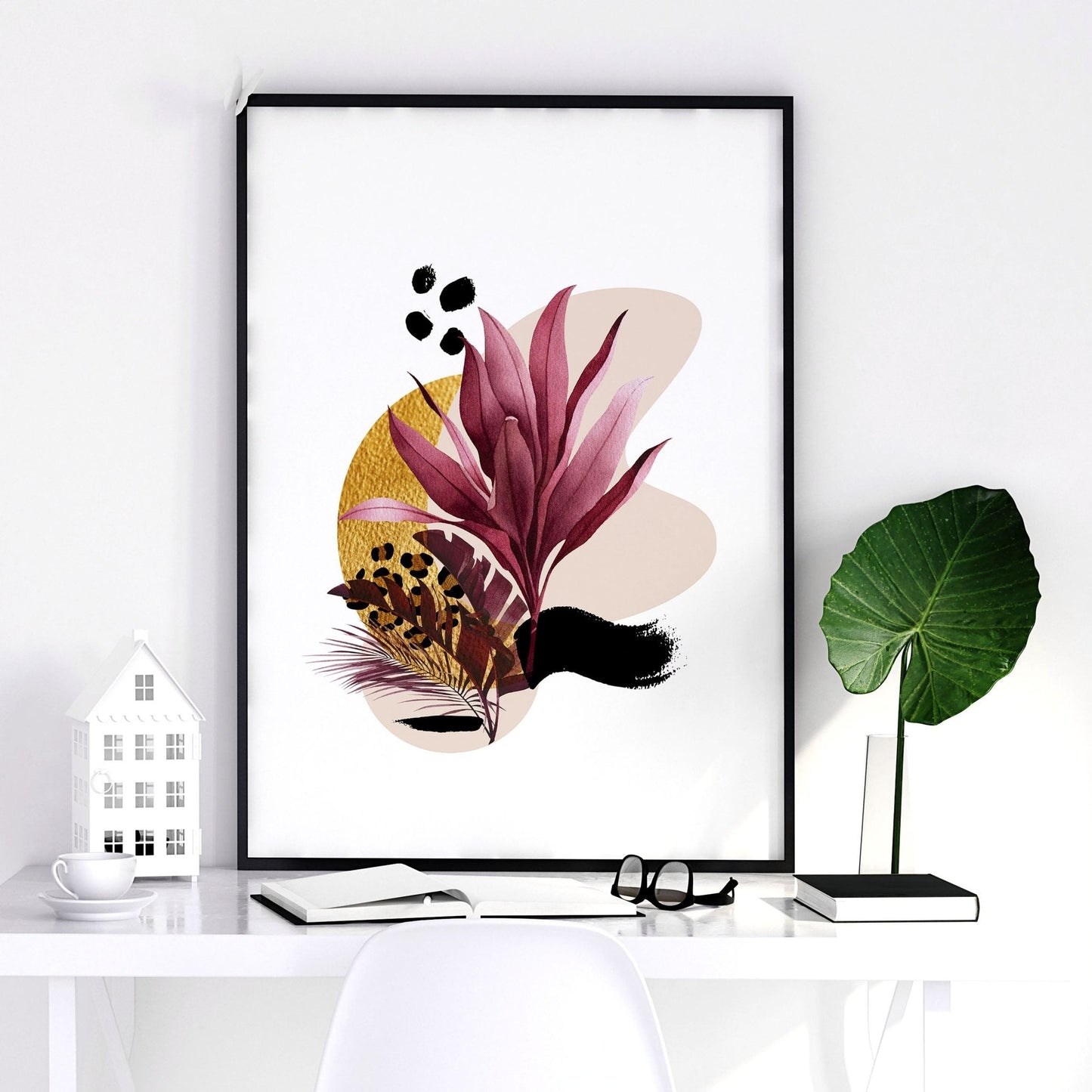 Botanische Muse | 3er-Set auffälliger Wandkunstdrucke für ihr Home Office