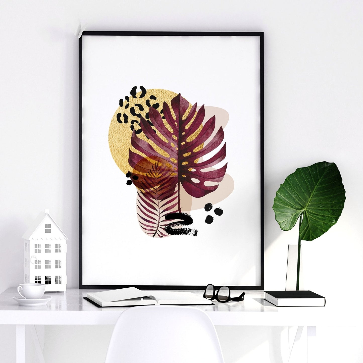 Botanische Muse | 3er-Set auffälliger Wandkunstdrucke für ihr Home Office
