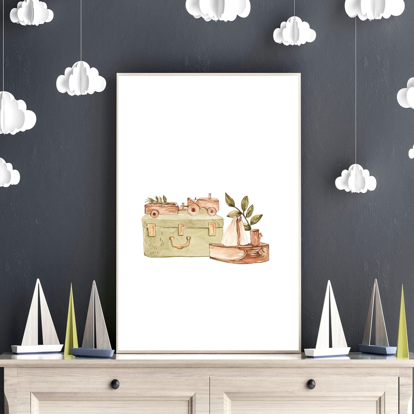 Little King | Set of 3 Boho Safari Nursery Wall Art Prints
