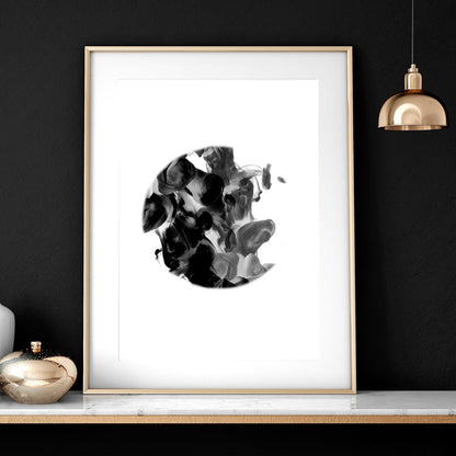 Movimiento monocromático | Conjunto de 3 láminas minimalistas para pared