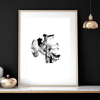 Movimiento monocromático | Conjunto de 3 láminas minimalistas para pared