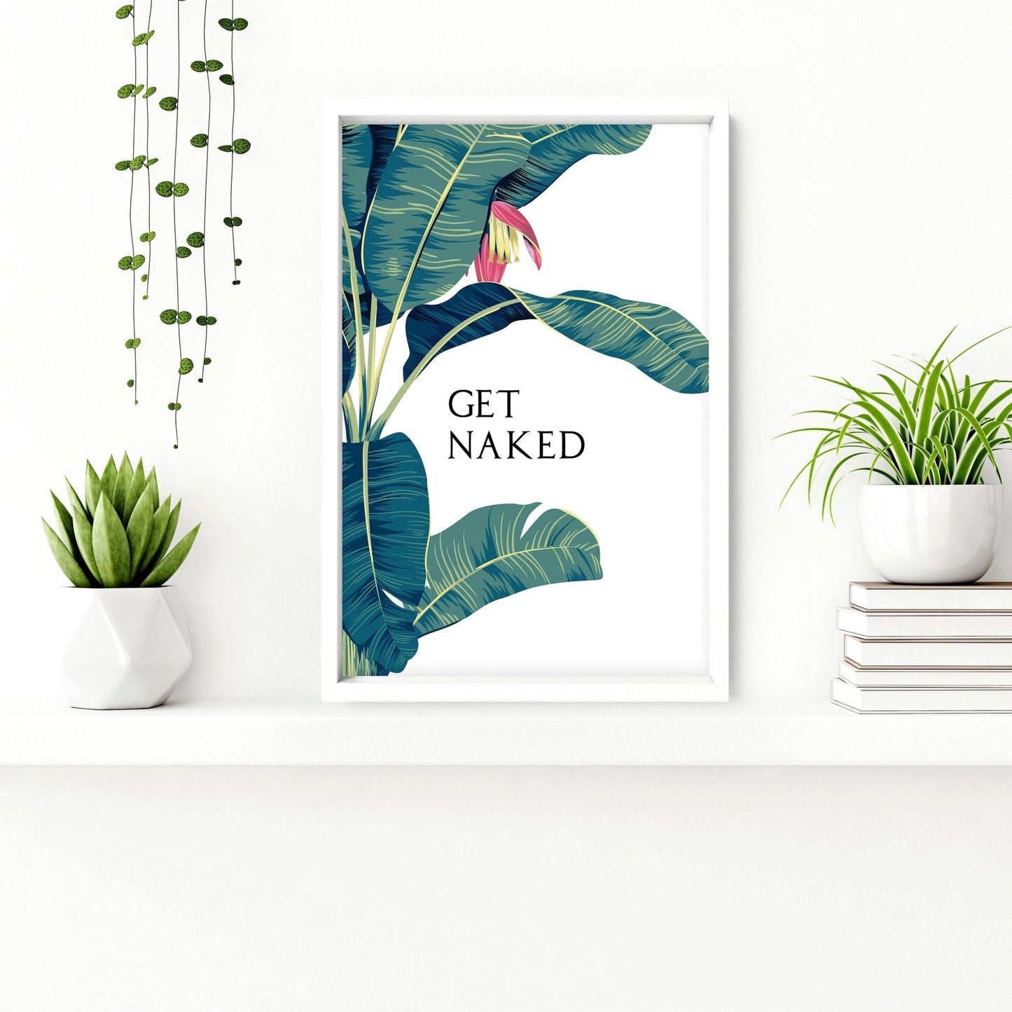 Tropical Wall Art for Bathroom | Set of 2 Botanical Prints